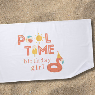 summer flamingo popsicle kids birthday pool party beach towel