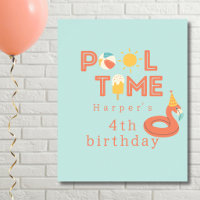 summer flamingo popsicle kids birthday pool party