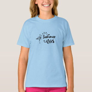 Summer Flamingo Typography T-Shirt