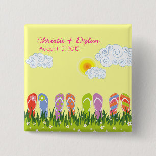 Summer Flip Flops Fun In The Sun Summer Button