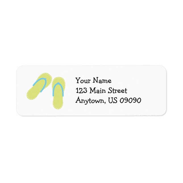 Summer Flip Flops Return Address Labels (Front)