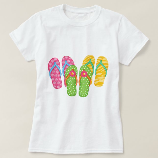 Summer Flip Flops T-Shirt (Design Front)