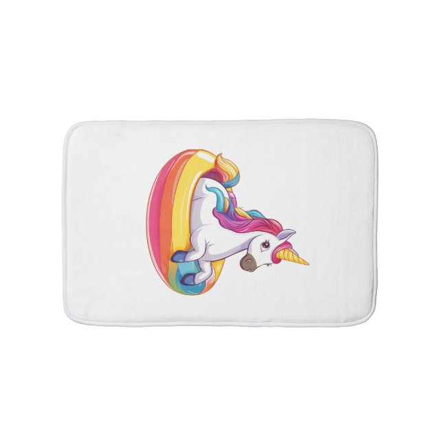 Summer Float Unicorn (1) Bath Mat (Front)