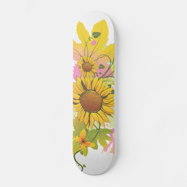 Summer Floral 1A Skateboard (Front)