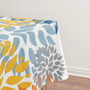 Summer Floral Abstract Bright Colours Pattern Tablecloth