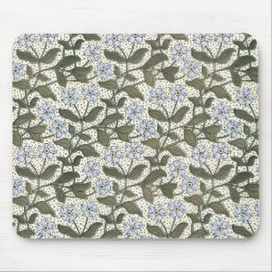 Summer Floral Blue Flower Floral Pattern Mouse Pad