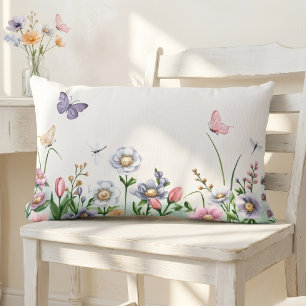 Summer Floral Cushion – 13" x 21" for Sofa