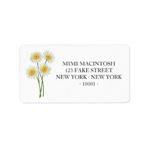Summer Floral Daisy Sunflower Address Labels