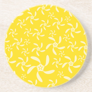 Summer Floral Design. Sunny Yellow. Coaster
