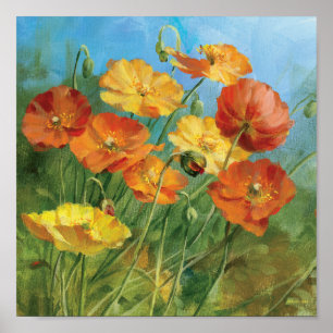 Summer Floral Field Poster