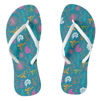 Summer Floral Flip Flops
