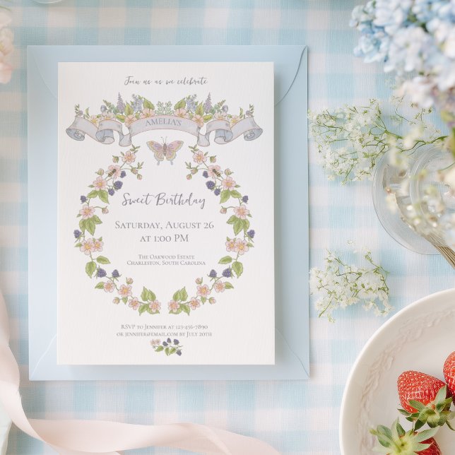 Summer Floral Garden Birthday Invitation (Creator Uploaded)