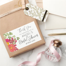 Summer Floral Garden Bridal Shower Thank You Rectangular Sticker