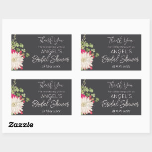 Summer Floral Garden Bridal Shower Thank You Rectangular Sticker