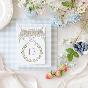 Summer Floral Garden Table Number