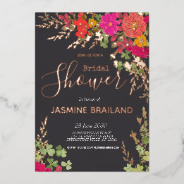 Summer Floral Garden Wildflowers Bridal Shower Foi