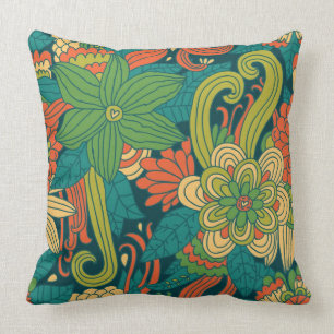 Summer floral pattern cushion