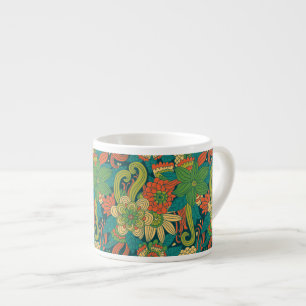Summer floral pattern espresso cup