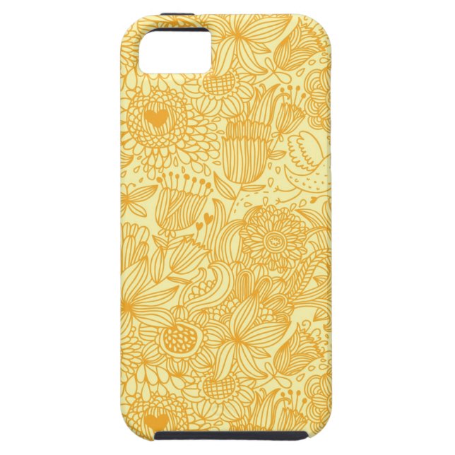 Summer floral pattern in warm colours Case-Mate iPhone case (Back)