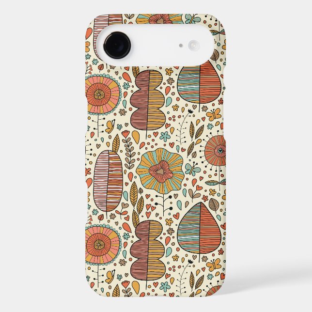 Summer floral pattern made of leaves Case-Mate iPhone case (Back)