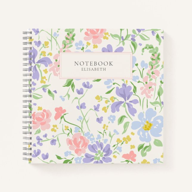 Summer Floral Pattern Notebook (Front)
