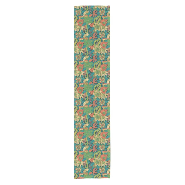 Summer floral pattern short table runner (Front)