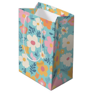 Summer Floral Print Medium Gift Bag