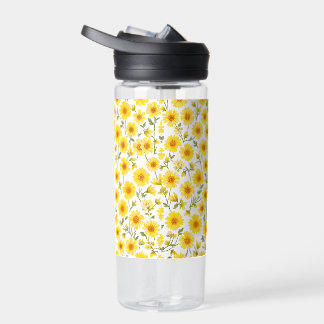 "Summer Floral Water Bottle - 20oz, Leakproof"
