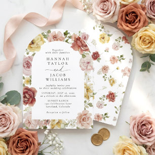 Summer Floral Wedding Invitation
