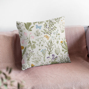 Summer Floral Wildflowers Cushion