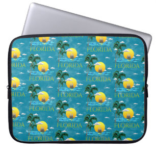 Summer Florida Sailboat Sunset Beach Coastal Laptop Sleeve