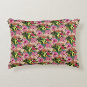 Summer Florida Tropical Sunset Coastal Decorative Cushion