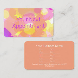 Summer Flower Appointment Card