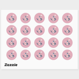 Summer Flower Classic Round Sticker