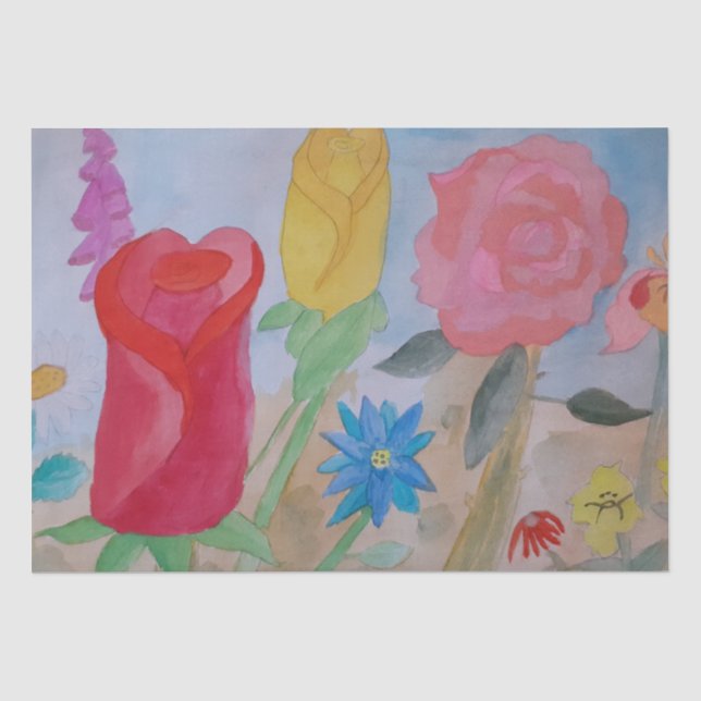Summer Flower Garden  Tissue Paper (Front)