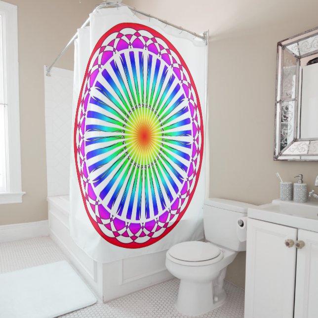 Summer Flower Shower Curtain (In Situ)