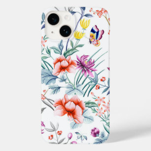 Summer Flowers and Butterfly Case-Mate iPhone 14 Case