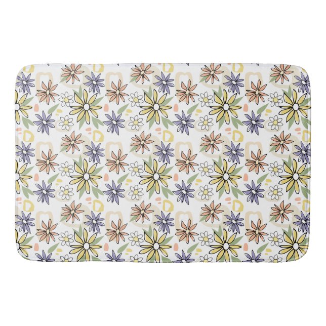 Summer Flowers  Bath Mat (Front)