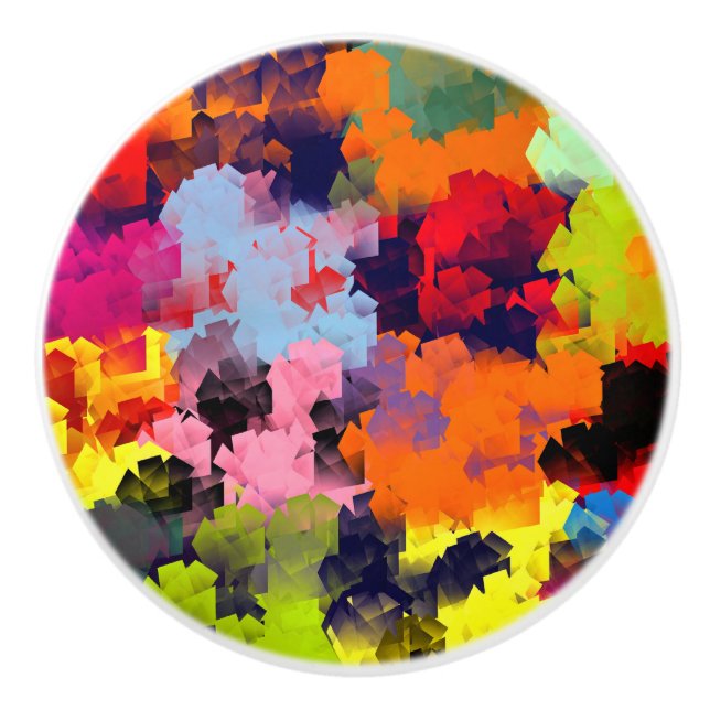 SUMMER FLOWERS CERAMIC KNOB (Front)