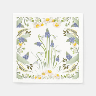 Summer Flowers Cocktail Napkin