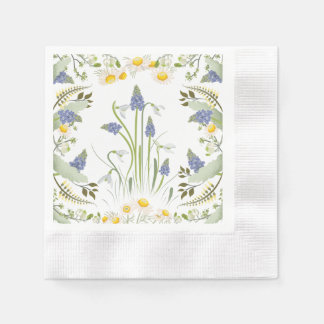 Summer Flowers Coined Napkins Full Design