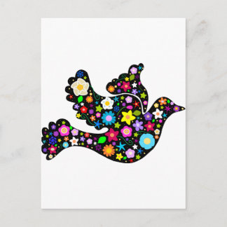 Summer Flowers Dove Postcard