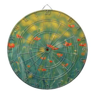Summer Flowers (Floral Field) (Red Flowers) Dartboard