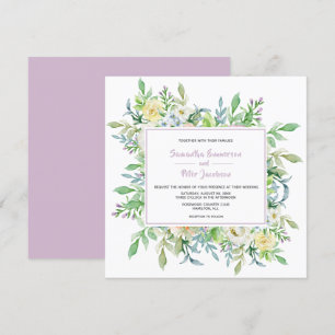 Summer Flowers Floral Wedding Invitation