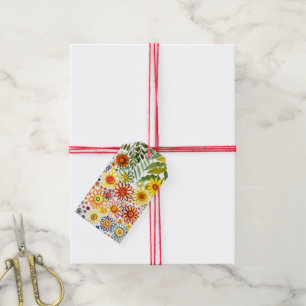 Summer flowers gift tags