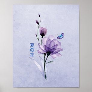Summer Flowers, Japanese Art Poster