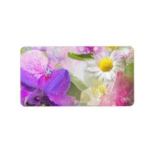 Summer flowers label