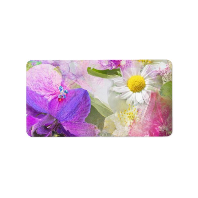 Summer flowers label (Front)