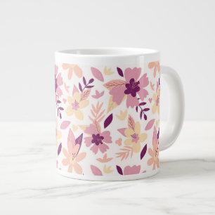 Summer flowers large coffee mug