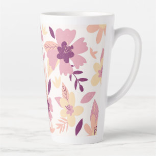 Summer flowers latte mug